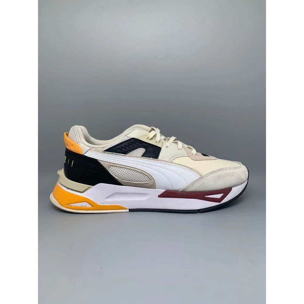 Puma Mirage‎ Sport Remix Ivory Black Orange Running Shoes 383234-03 Men's Sz 13